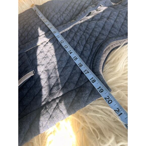 Orvis‎ Women's 100% Cotton Outdoor Quilted Vest Sleeveless Hiking Blue Large - Picture 8 of 9